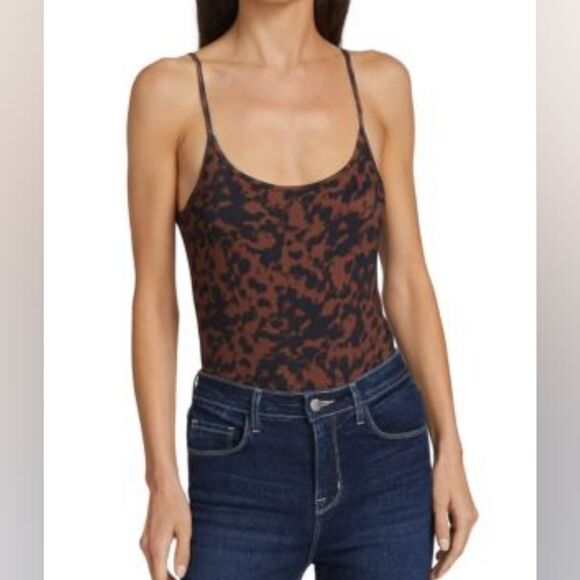 NWT L'Agence Ford Tortoiseshell Bodysuit Size XS - Picture 1 of 11